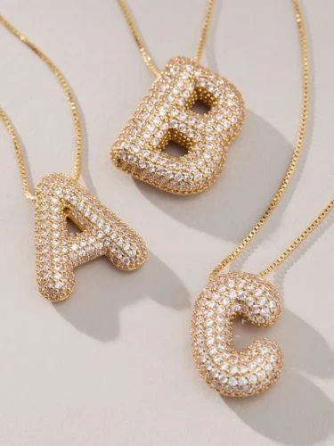 Monogram Bubble Charm Necklace