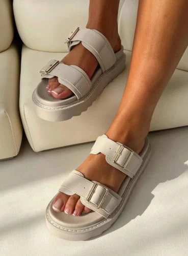 Buckled Footbed Sandals