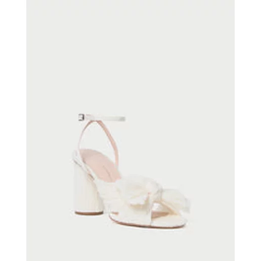 Loeffler Randall Camellia Pearl Pleated Bow Heel